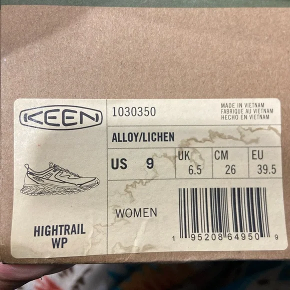 Keen Hightrail Vented Sneaker Steel Gray Hiking Shoes Women's 9 EBS098 1030360 - Picture 3 of 3